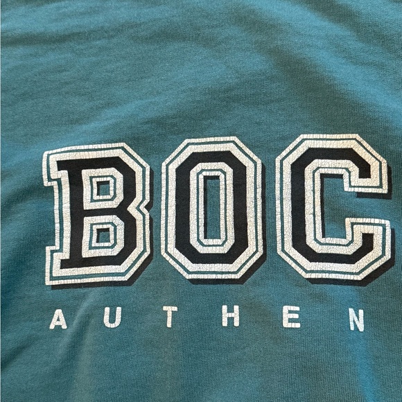 Boca Authentic Sportswear Teal Crewneck Sweatshirt Pullover Vintage 90s Retro - Picture 4 of 9